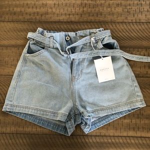 Eliana Ultra High Rise Belted Paperbag Shorts